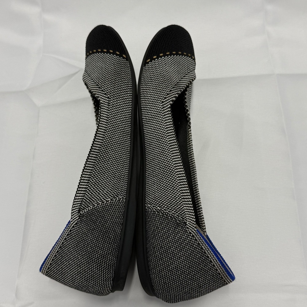 Rothy's The Point Gray Mist Cap Toe Ballet Flats Shoes Women 6.5 Career Academia - Picture 4 of 8